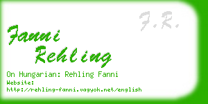 fanni rehling business card